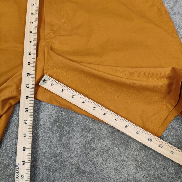 Old Navy Men's Ultimate Slim Shorts Sz 42 T Camel Brown Cotton Casual Flat Front - Picture 8 of 9